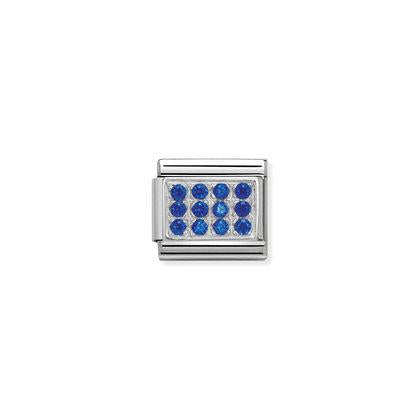 Nomination Classic Silvershine Zirkonia Sininen Laatta