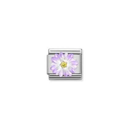Nomination Silvershine Purple Flower