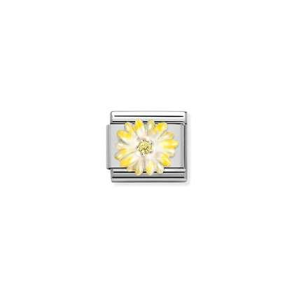 Nomination Silvershine Yellow Flower