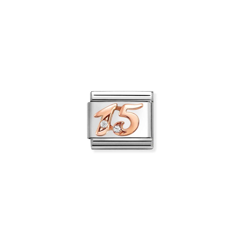 Nomination Classic Rose Gold Numbers 15