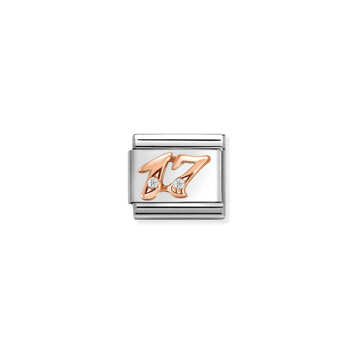 Nomination Classic Rose Gold Numbers 17