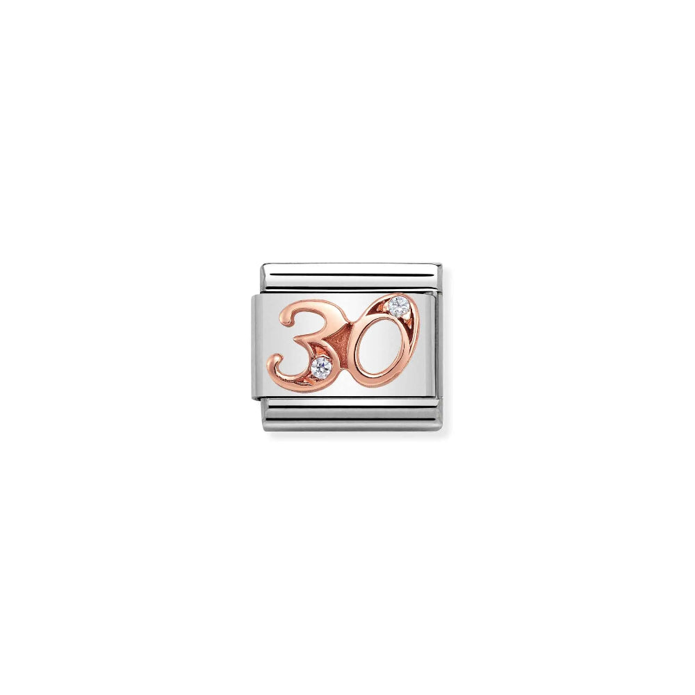 Nomination Classic Rose Gold Numbers 30