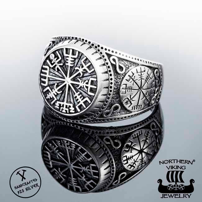 Northern Viking Jewelry Vegvisir sormus NVJ-H-SO005