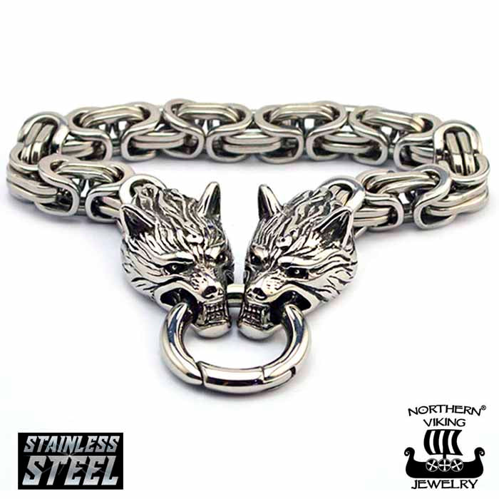 Northern Viking Jewelry Byzantine Wolf Head Rannekoru
