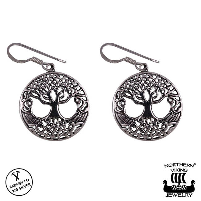 Northern Viking Jewelry Elämän Puu Korvakorut Hopea NVJKK025