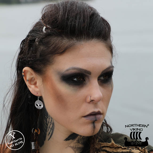 Northern Viking Jewelry Elämän Puu Korvakorut Hopea NVJKK025