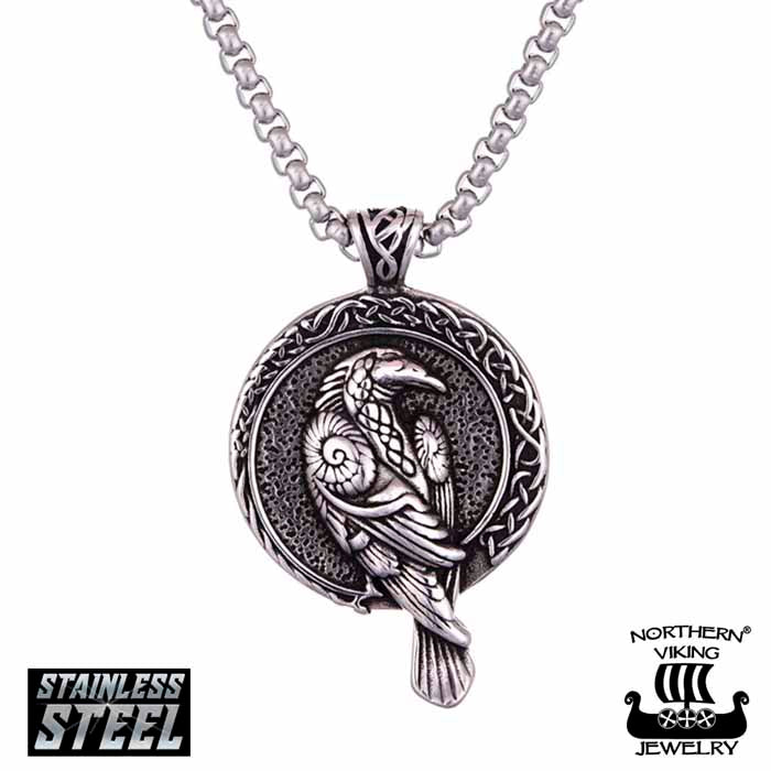 Northern Viking Jewelry Raven Celtic Knot