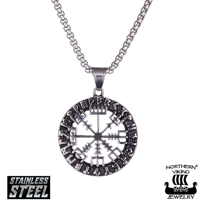 Northern Viking Jewelry Riimu Viikinkikompassi Kaulakoru NVJRS086