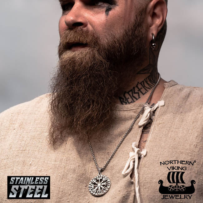 Northern Viking Jewelry Riimu Viikinkikompassi Kaulakoru NVJRS086