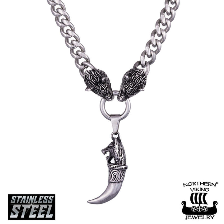 Northern Viking Jewelry Sudenpäillä + Fenrir Wolf Head NVJRS120
