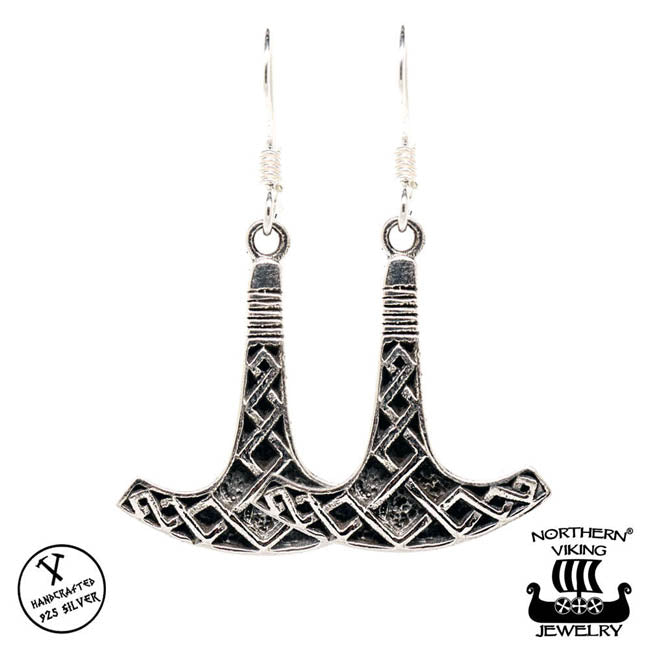 Northern Viking Jewelry Ukonvasara Korvakorut Hopea NVJKK027