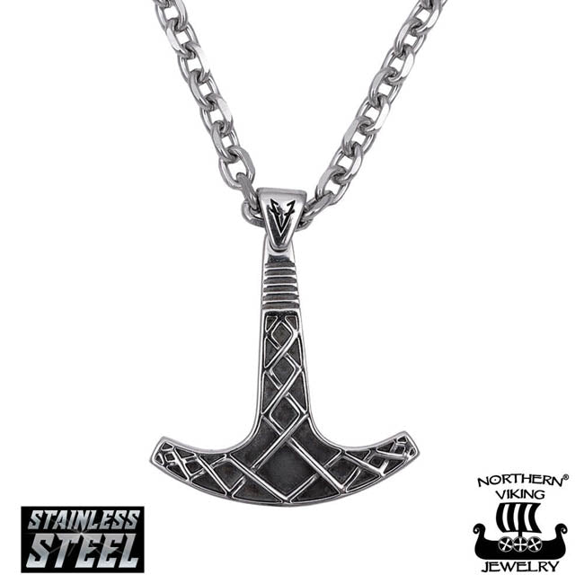 Northern Viking Jewelry Ukonvasara + 6 mm Ankkuriketju NVJRS094