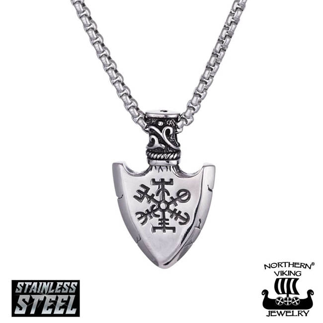 Northern Viking Jewelry Vegvisir Spear Kaulakoru NVJRS109