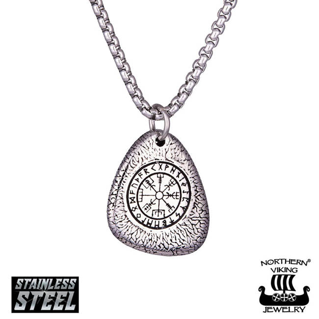 Northern Viking Jewelry Vegvisir Stone Kaulakoru NVJRS116