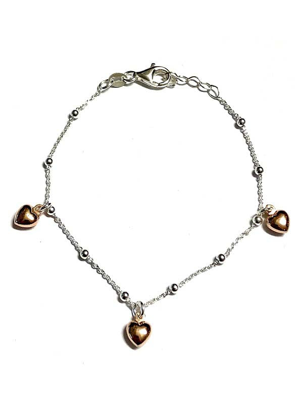 Hopeanilkkaketju Sydämet