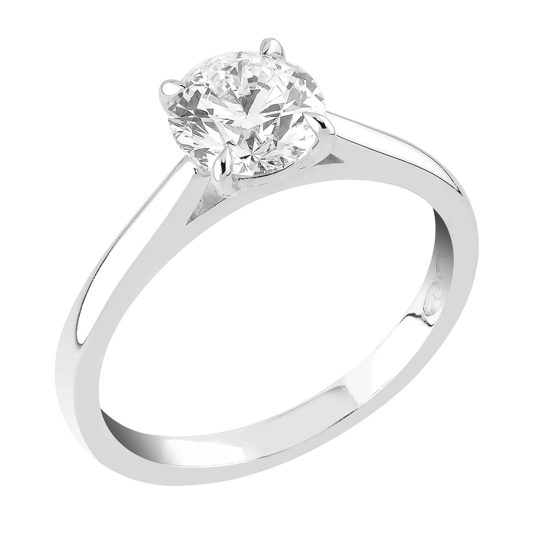 Sandberg Taivaanranta V-381w 1,00 ct timanttisormus valkokulta