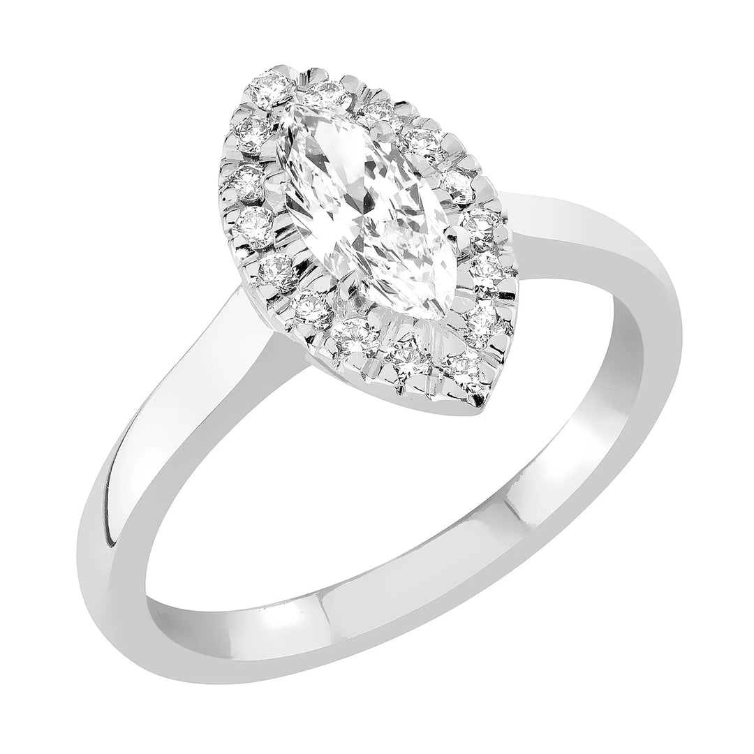Sandberg Toivomuslähde V-968w 0,67 ct laboratoriotimanttisormus valkokulta