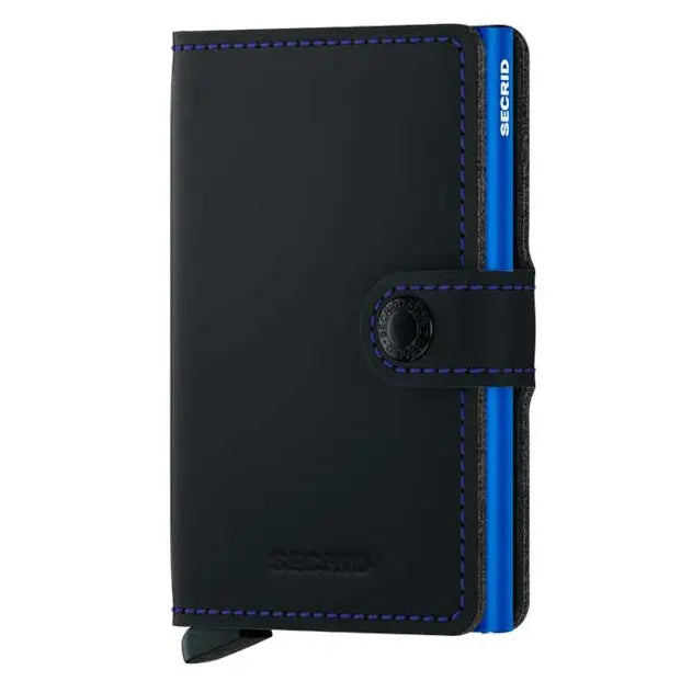 Secrid Miniwallet Matte Black & Blue lompakko Secrid