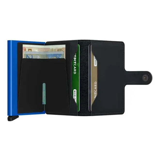 Secrid Miniwallet Matte Black &amp; Blue lompakko Secrid