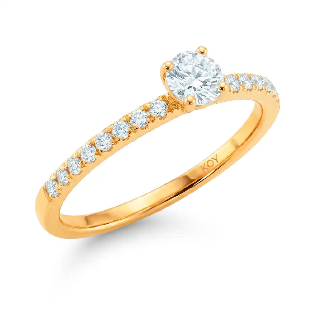 Beat of Love Anthea laboratoriotimanttisormus 0,40 ct keltakulta Beat Of Love