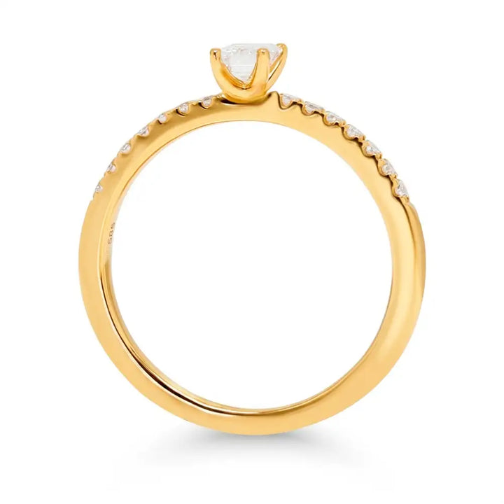 Beat of Love Helen laboratoriotimanttisormus 0,35 ct keltakulta Beat Of Love
