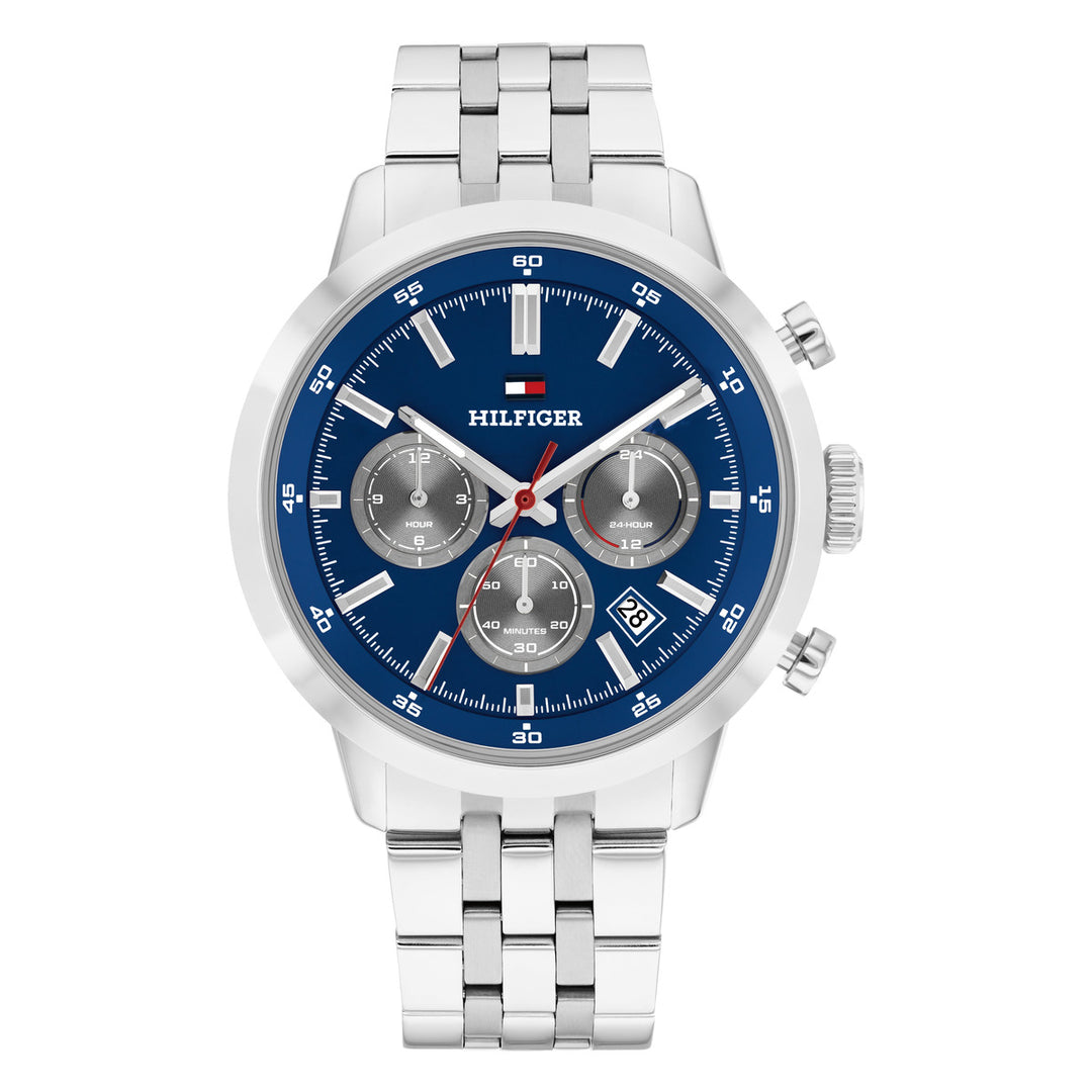 Tommy Hilfiger TH1710753 miesten rannekello, sininen kellotaulu ja teräs ranneke