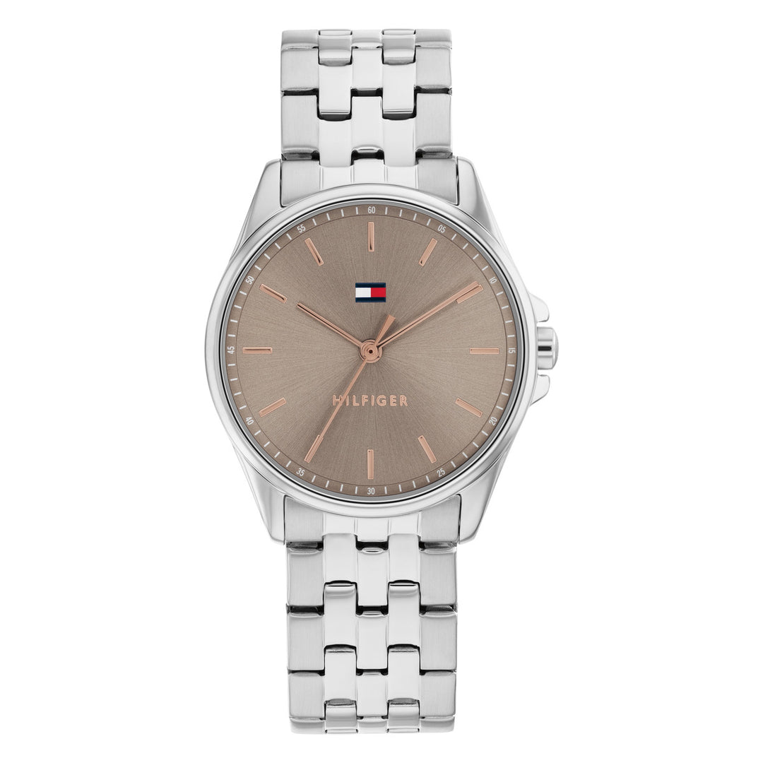 Tommy Hilfiger TH1782801 naisten rannekello, ruskea kellotaulu ja teräs ranneke