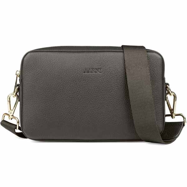 Aarni iso olkalaukku hirvennahka oliivi/kulta