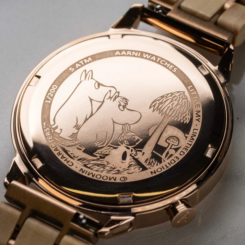 Aarni x Moomin Pikku Myy Limited Edition – kuvitettu takakansi