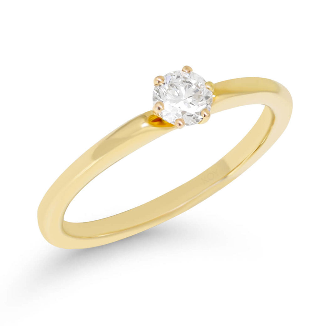 Beat of Love Andromeda laboratoriotimanttisormus 0,25 ct keltakulta