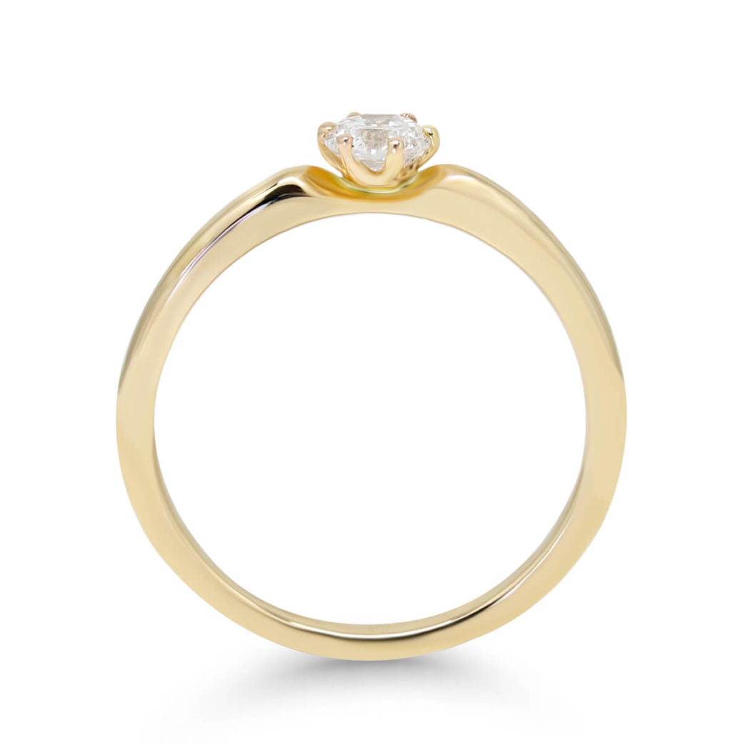 Beat of Love Andromeda laboratoriotimanttisormus 0,25 ct keltakulta