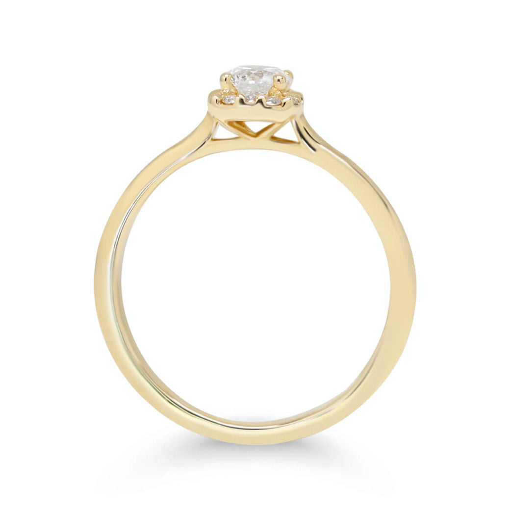 Beat of Love Asteria laboratoriotimanttisormus 0,40 ct keltakulta