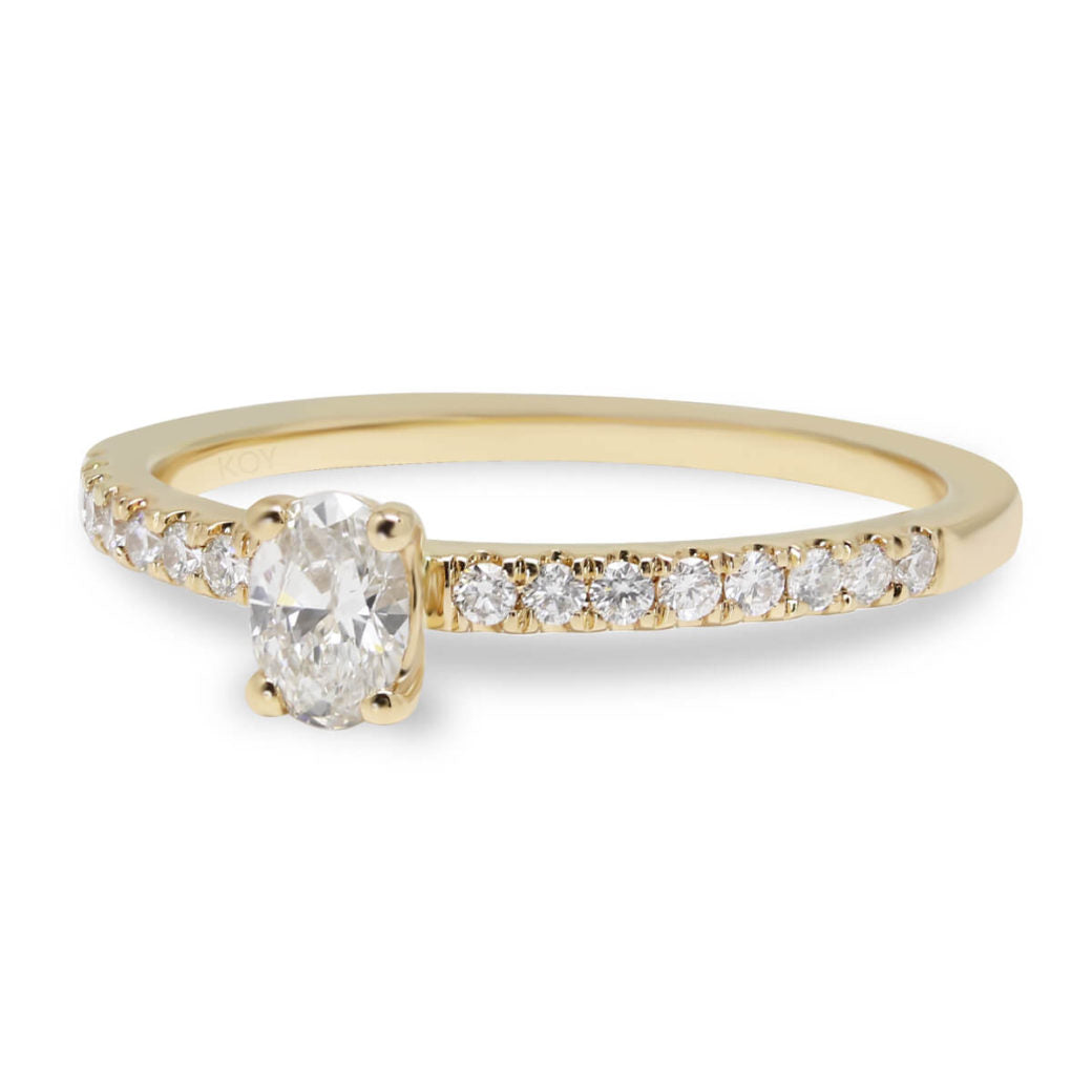 Beat of Love Gaia laboratoriotimanttisormus 0,33 ct keltakulta