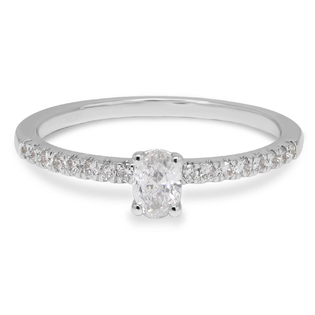 Beat of Love Gaia laboratoriotimanttisormus 0,33 ct valkokulta