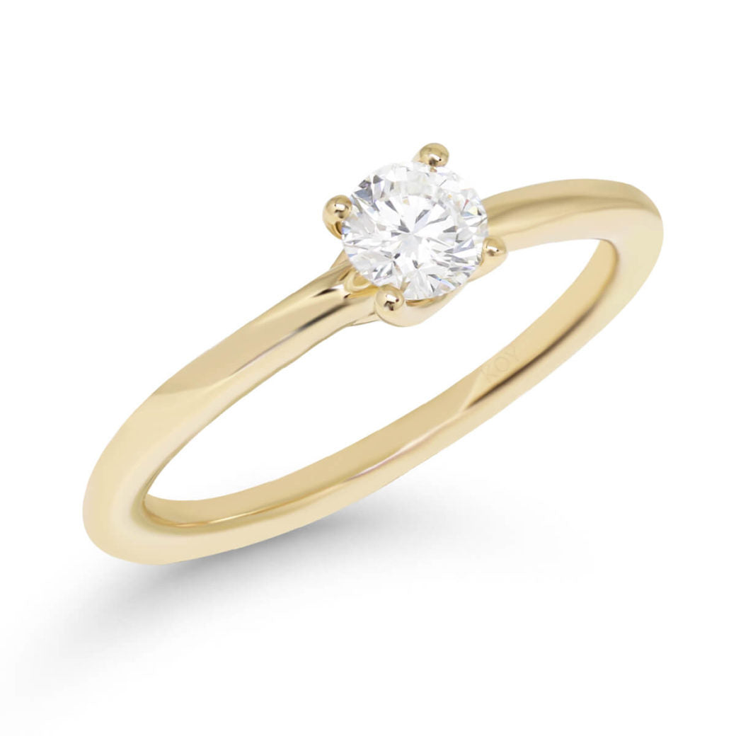 Beat of Love Hestia laboratoriotimanttisormus 0,33 ct keltakulta