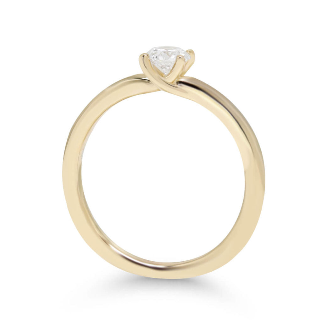 Beat of Love Hestia laboratoriotimanttisormus 0,33 ct keltakulta