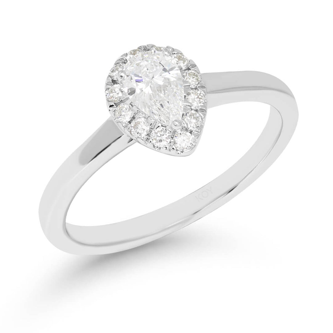 Beat of Love Iris laboratoriotimanttisormus 0,45 ct valkokulta