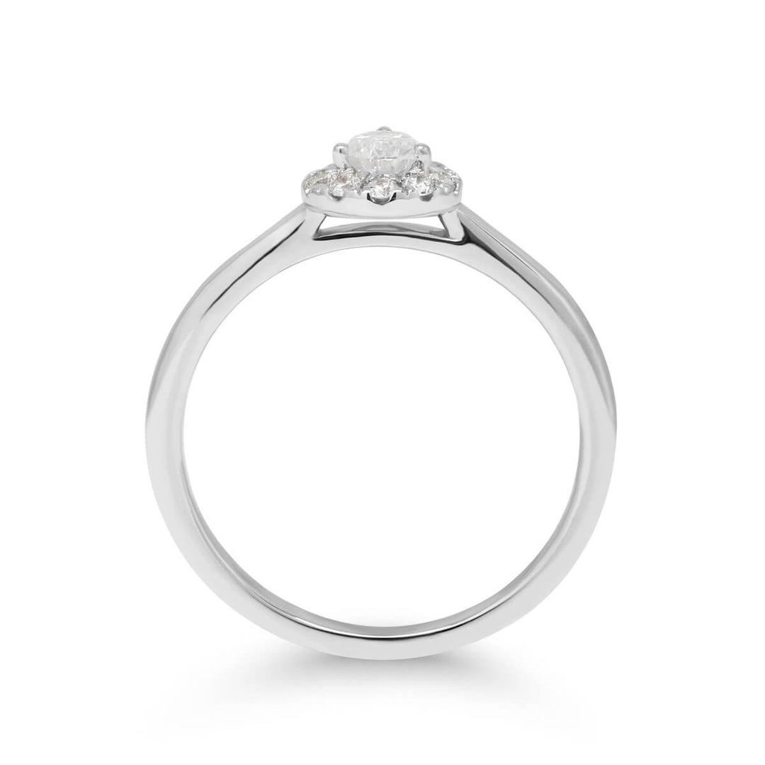 Beat of Love Iris laboratoriotimanttisormus 0,45 ct valkokulta