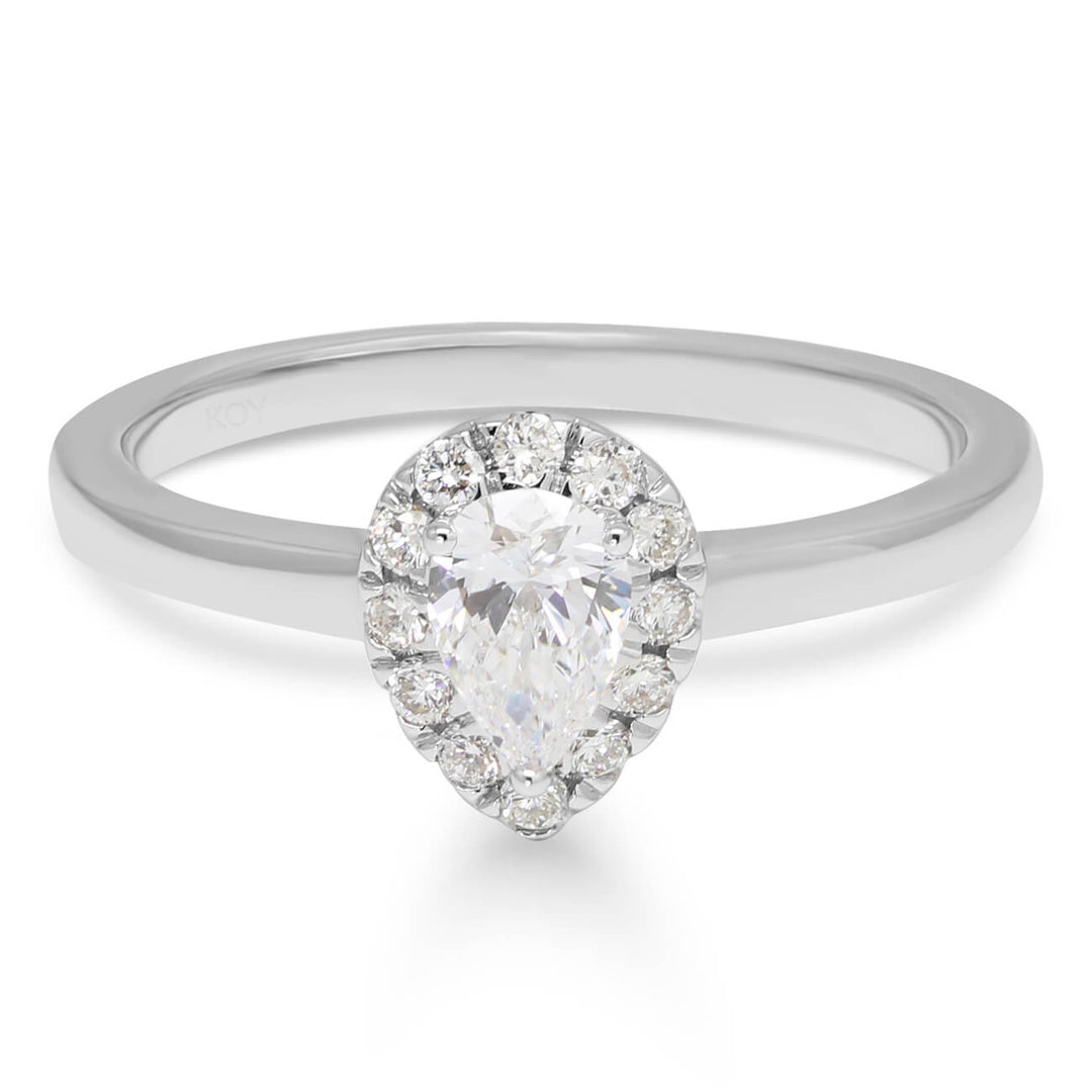 Beat of Love Iris laboratoriotimanttisormus 0,45 ct valkokulta