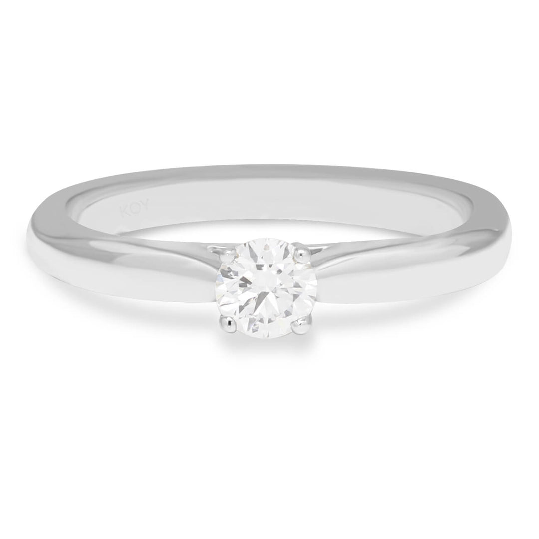 Beat of Love Leda laboratoriotimanttisormus 0,25 ct valkokulta