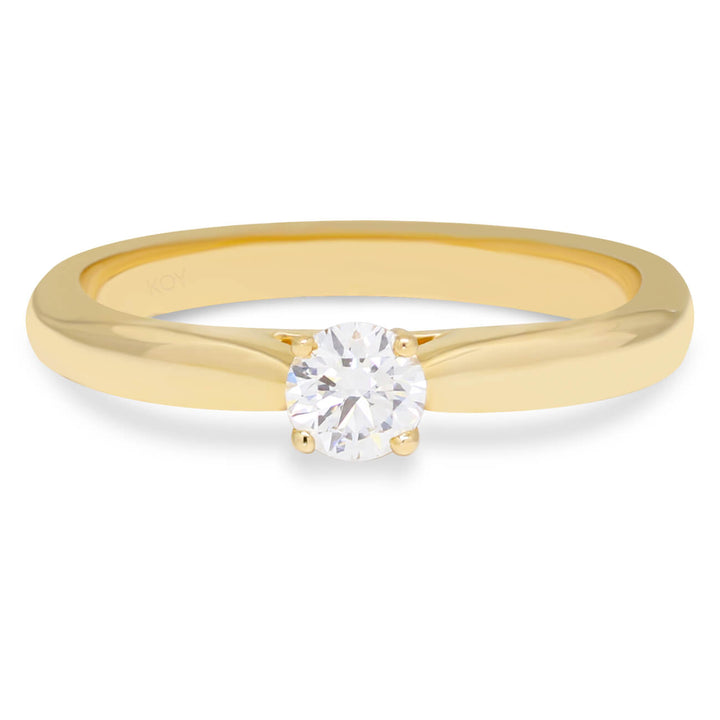 Beat of Love Leda laboratoriotimanttisormus 0,25 ct keltakulta