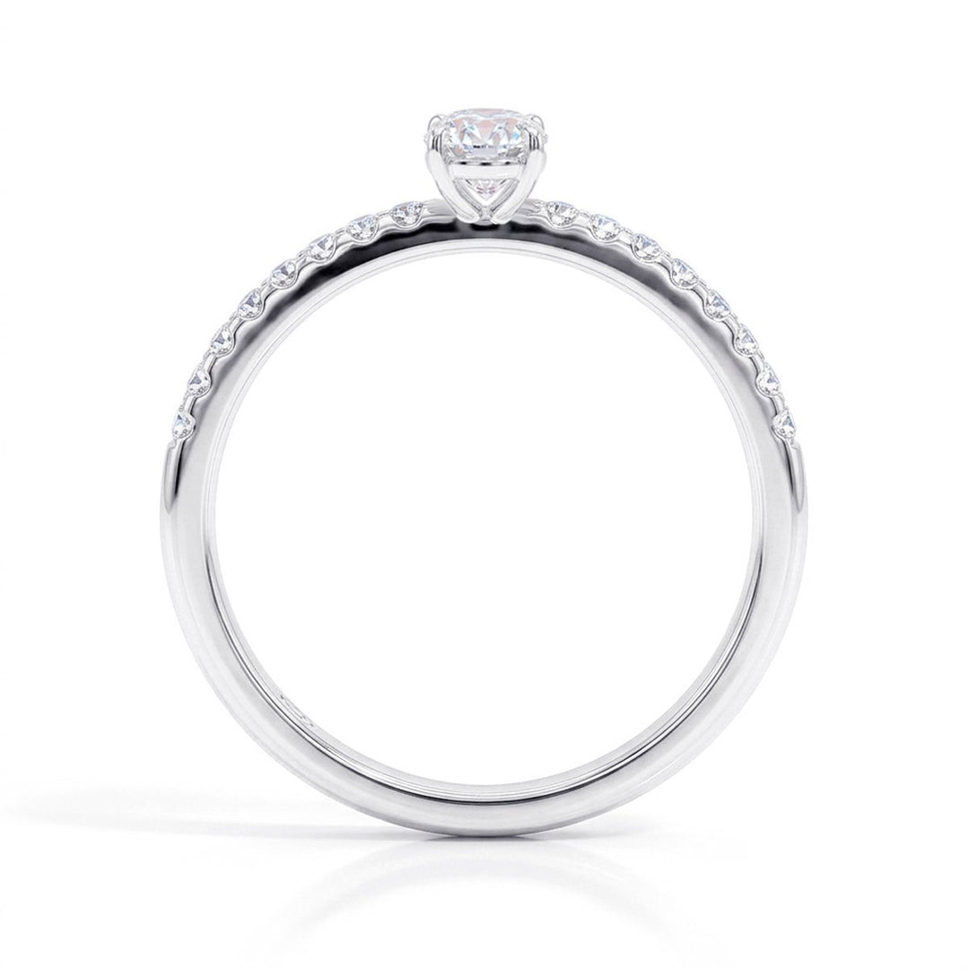 Beat of Love Gaia 0,50 ct laboratoriotimanttisormus valkokulta, sivukuva