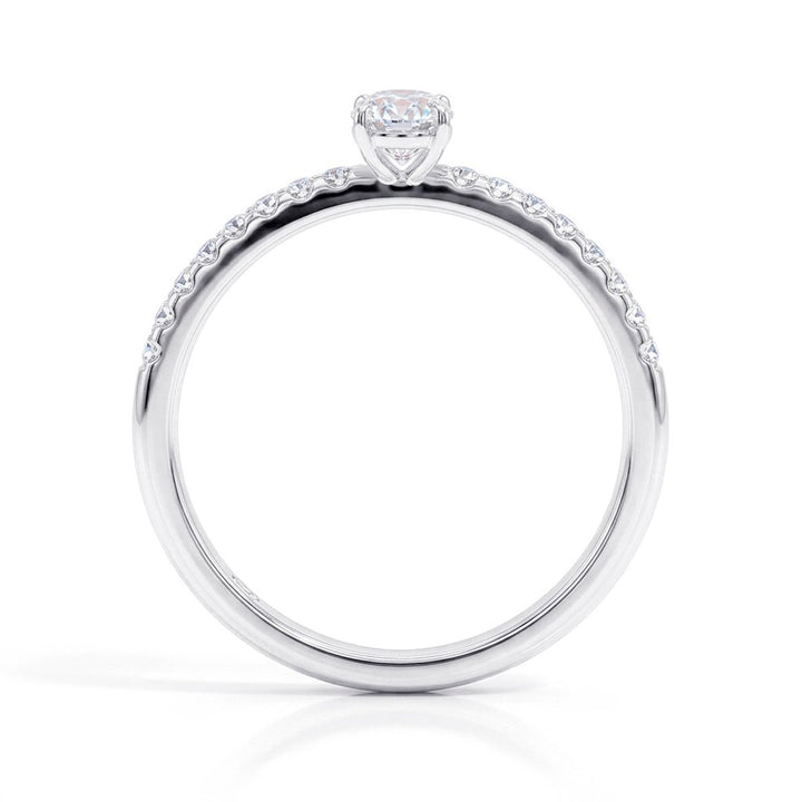 Beat of Love Gaia 0,50 ct laboratoriotimanttisormus valkokulta, sivukuva