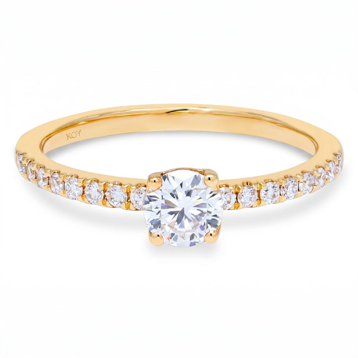 Beat of Love Anthea 0,50 ct laboratoriotimanttisormus keltakulta, etukuva