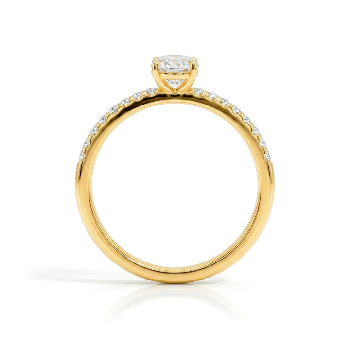 Beat of Love Anthea 0,50 ct laboratoriotimanttisormus keltakulta, sivukuva