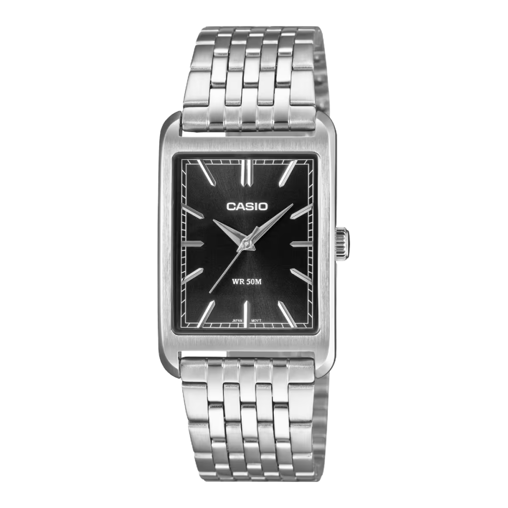 Casio Collection MTP-B215D-1AVER miesten rannekello mustalla kellotaululla