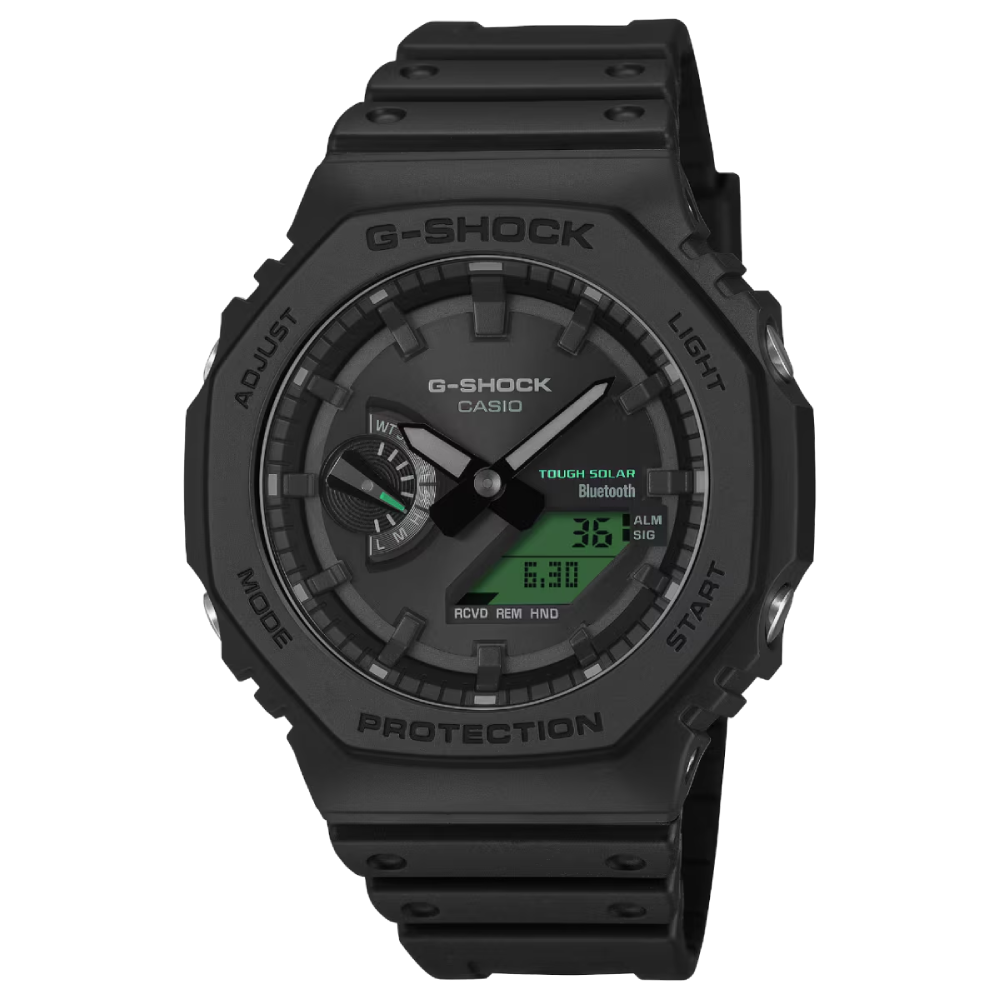 Casio G-Shock Classic GA-B2100BEG-1AER miesten rannekello Bluetooth- ja aurinkolataustoiminnoilla sekä kahdeksankulmaisella kehyksellä