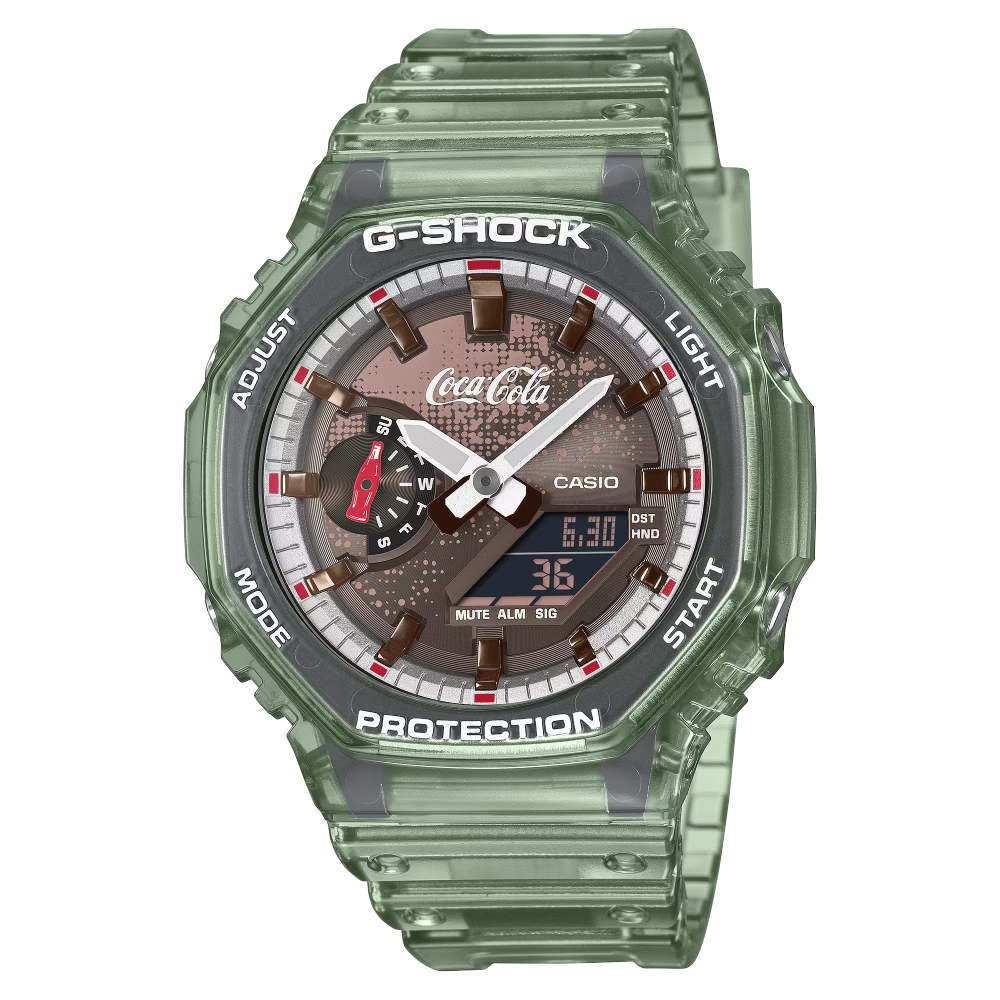 Casio G-Shock Coca-Cola Limited Edition GA-2100CC-3AER miesten rannekello edestä