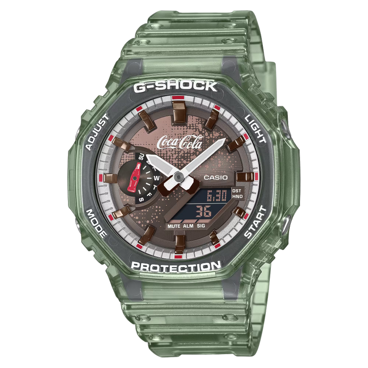 Casio G-Shock Coca-Cola Limited Edition GA-2100CC-3AER miesten rannekello edestä