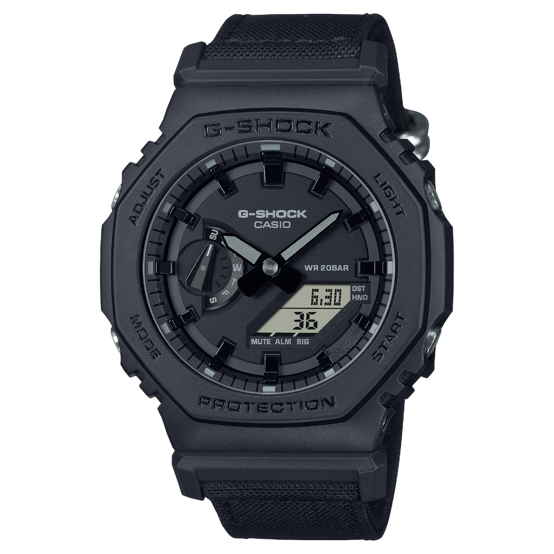 Casio G-Shock GA-2100BCE-1AER Cordura rannekello